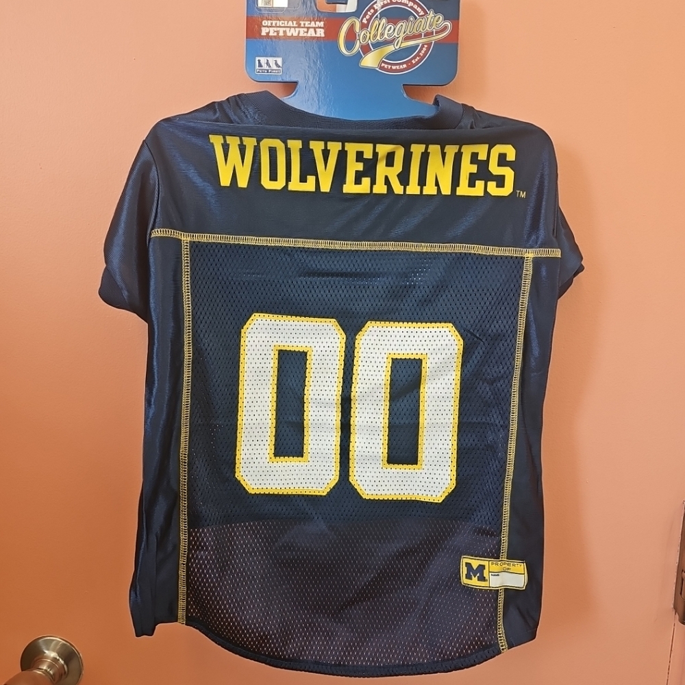 NWT Pet Dog Size XL Michigan Wolverine Jersey Collegiate Official Team Petwear